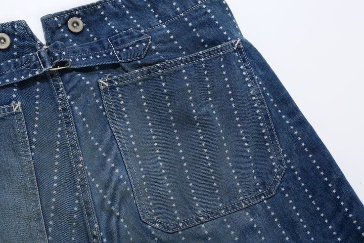 Fullcount 1138HW star wabash workers pants indigo used wash railroad workwear trousers Japan back