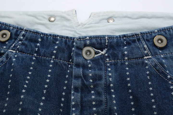 Fullcount 1138HW star wabash workers pants indigo used wash railroad workwear trousers Japan button