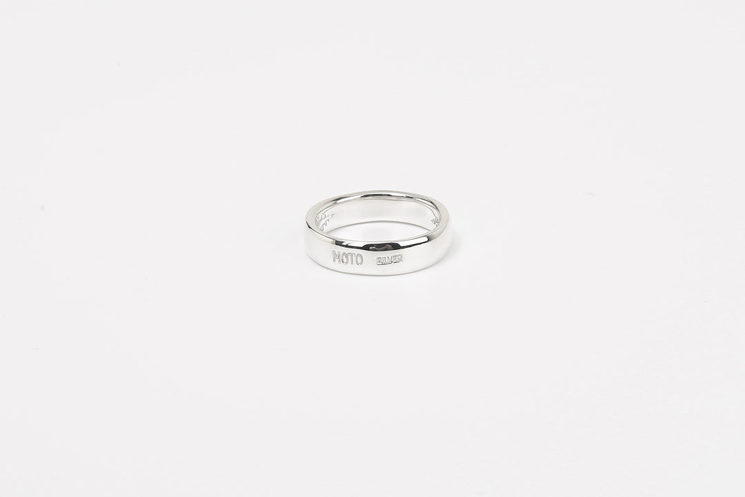 Moto RC-08 silver stamp ring native style minimal handmade ring Japan detail 2