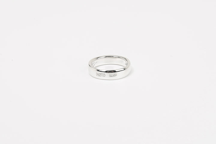 Moto RC-08 silver stamp ring native style minimal handmade ring Japan detail 2