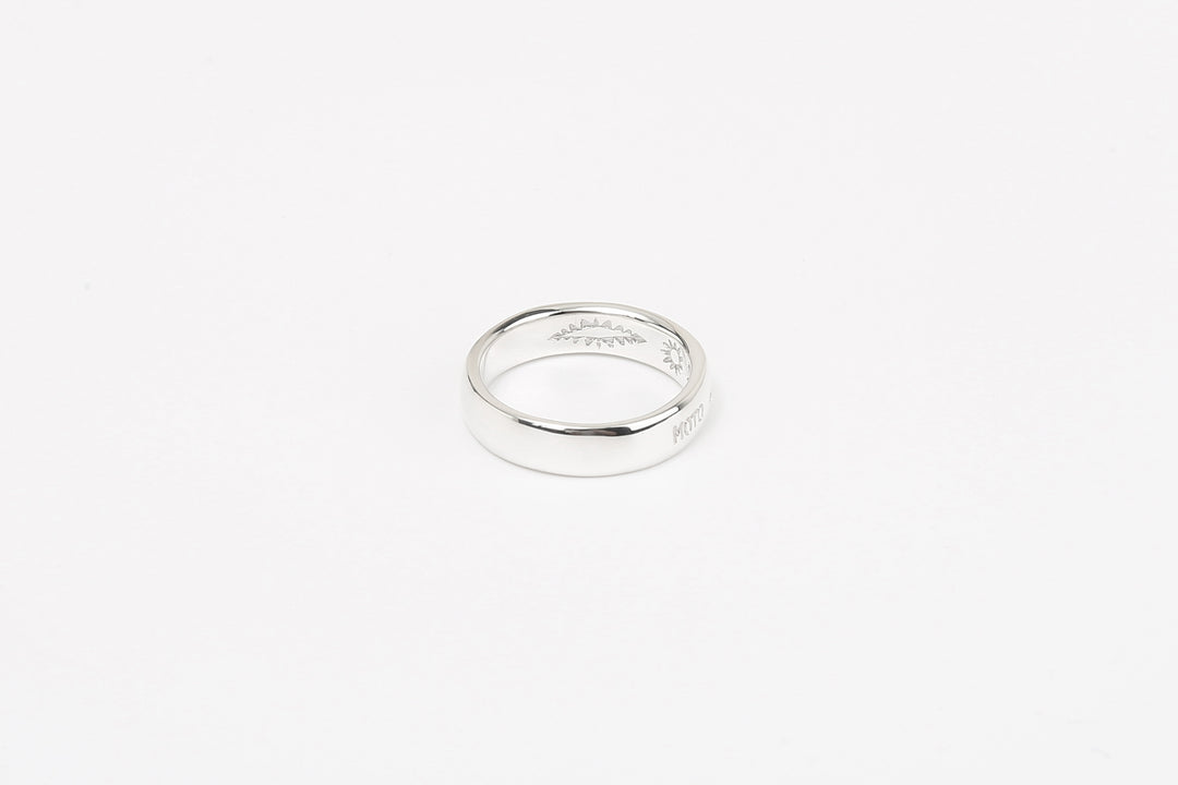 Moto RC-08 silver stamp ring native style minimal handmade ring Japan detail 3