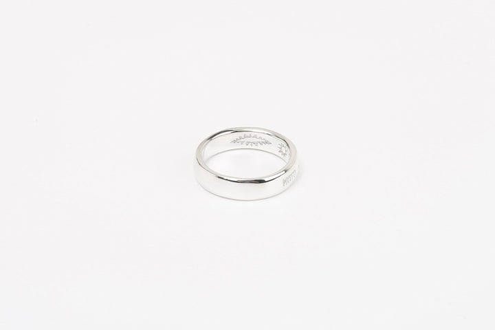 Moto RC-08 silver stamp ring native style minimal handmade ring Japan detail 3