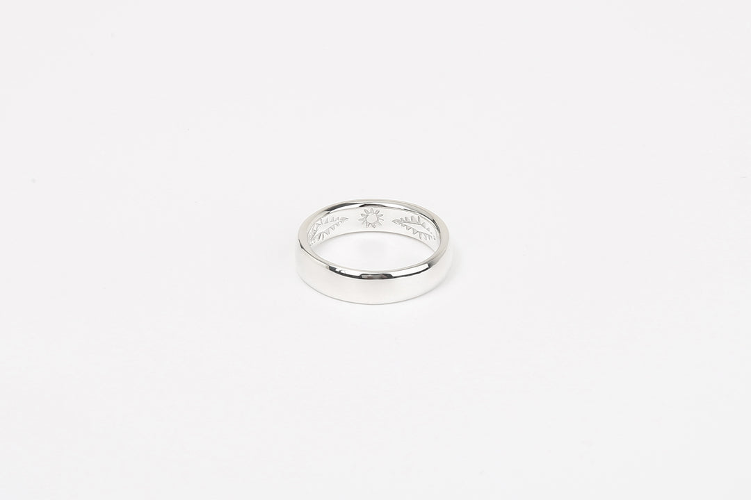 Moto RC-08 silver stamp ring native style minimal handmade ring Japan detail 4