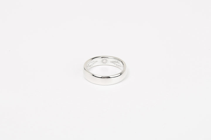 Moto RC-08 silver stamp ring native style minimal handmade ring Japan detail 4