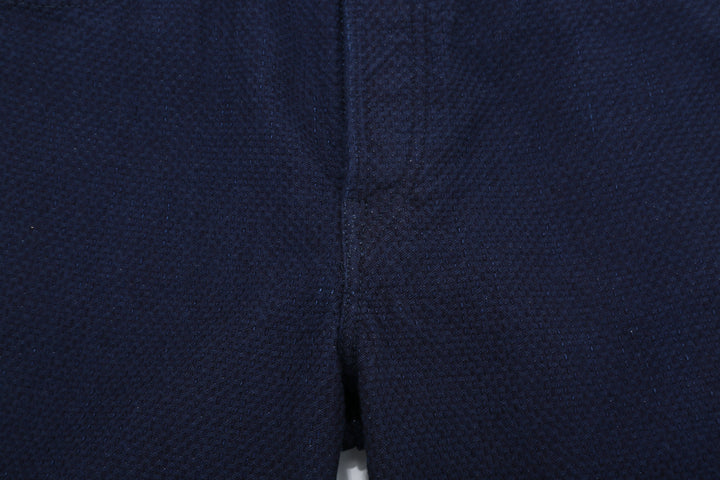 Omoto Denim 0621 "Ori-Sashi" Indigo Sashiko Trousers - Relaxed Tapered Fit