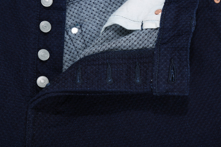 Omoto Denim 0621 "Ori-Sashi" Indigo Sashiko Trousers - Relaxed Tapered Fit