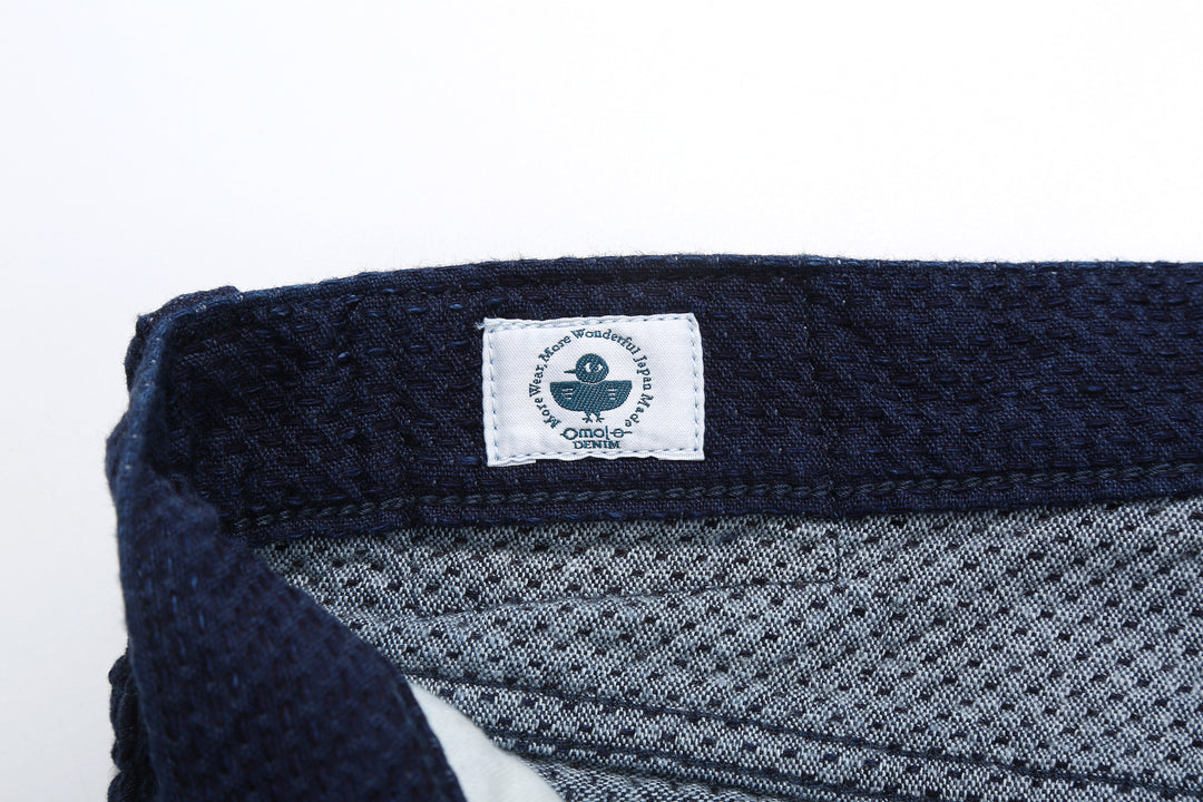Omoto Denim 0621 "Ori-Sashi" Indigo Sashiko Trousers - Relaxed Tapered Fit
