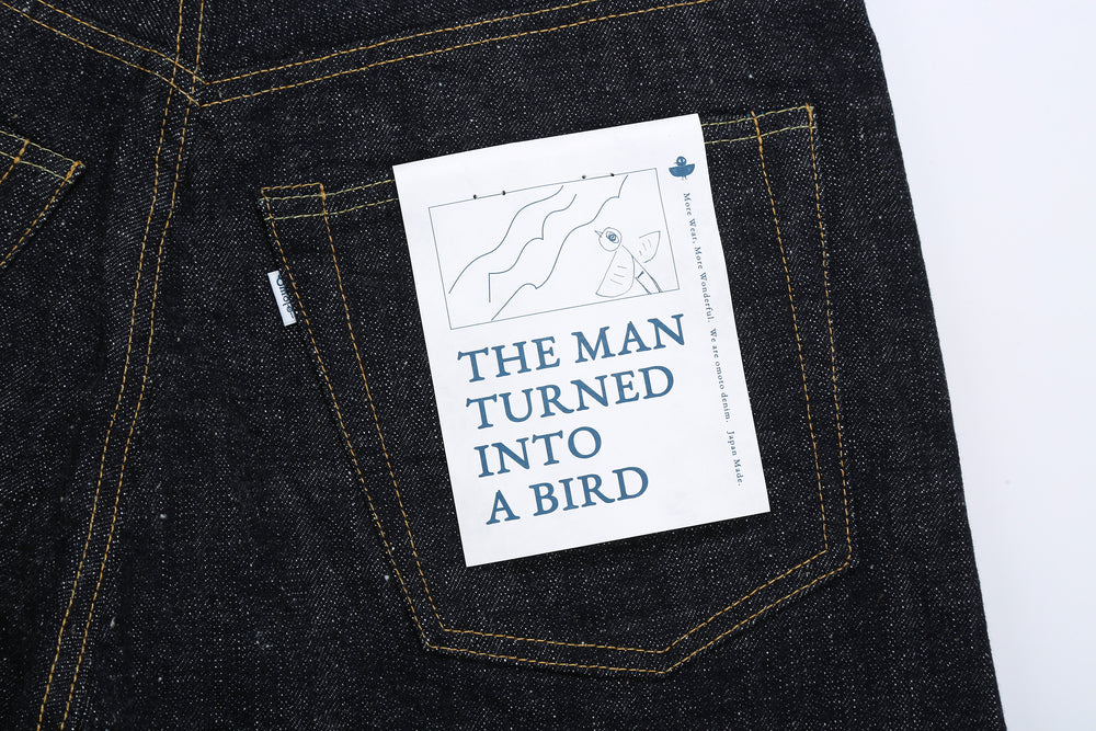 Omoto Denim 0611 15.5oz slub nep selvedge denim relaxed tapered jeans Japan back pocket