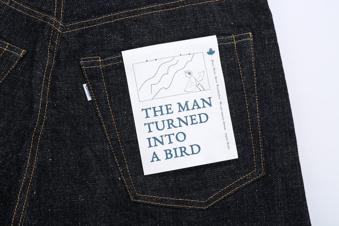 Omoto Denim 0611 15.5oz slub nep selvedge denim relaxed tapered jeans Japan back pocket