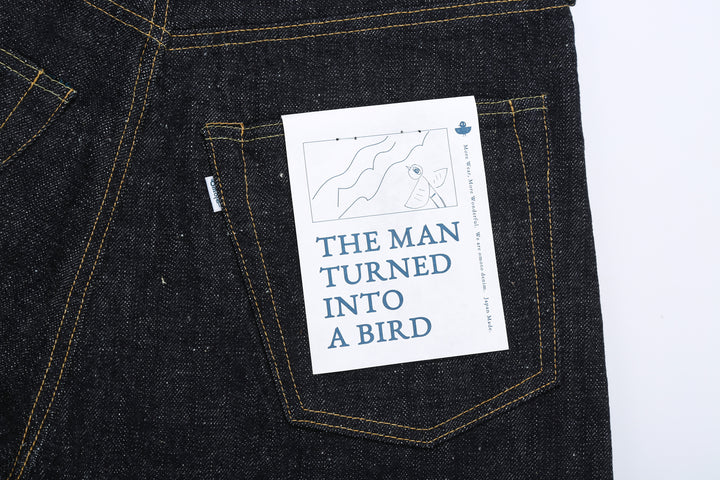 Omoto Denim 0811 15.5oz slub nep selvedge denim wide tapered jeans Japan back pocket