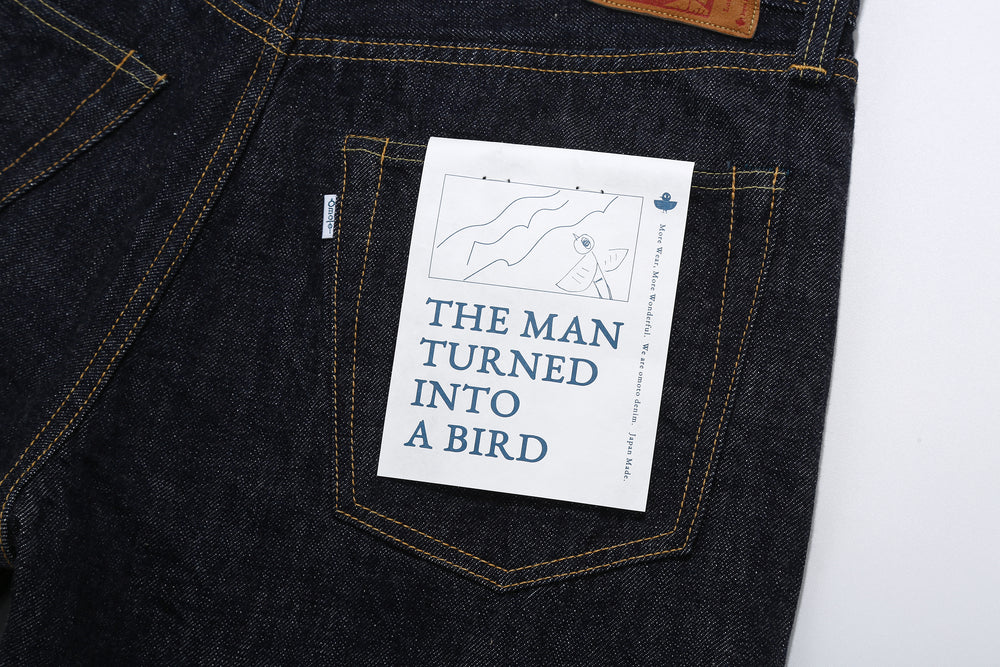 Omoto Denim 0415 13.5oz selvedge denim relaxed tapered jeans made in Japan back pocket