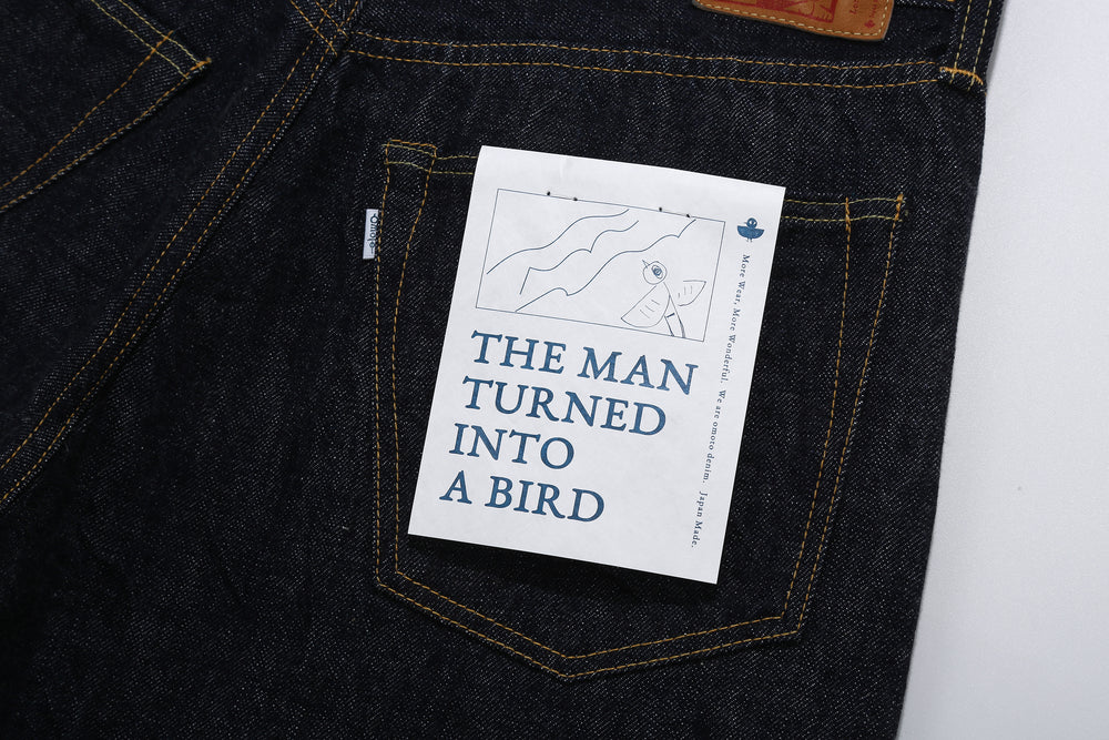 Omoto Denim 0615 13.5oz selvedge denim relaxed tapered jeans made in Japan back pocket