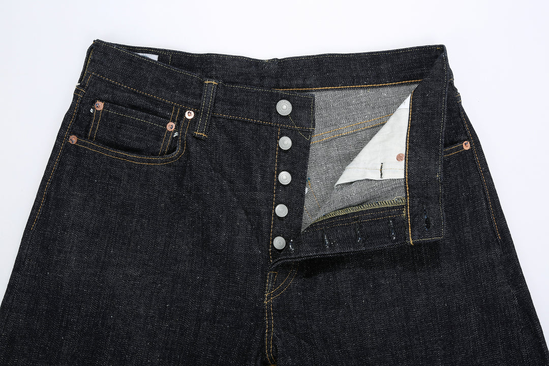 Omoto Denim 0611 15.5oz slub nep selvedge denim relaxed tapered jeans Japan wear image detail