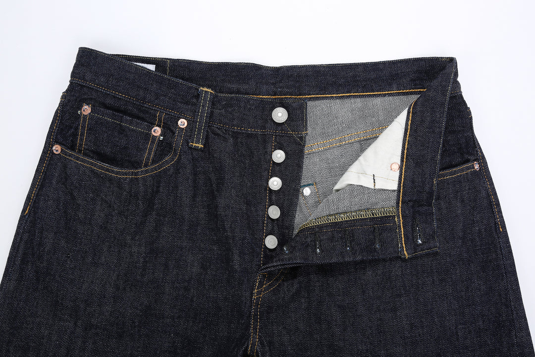 Omoto Denim 0415 13.5oz selvedge denim relaxed tapered jeans made in Japan detail