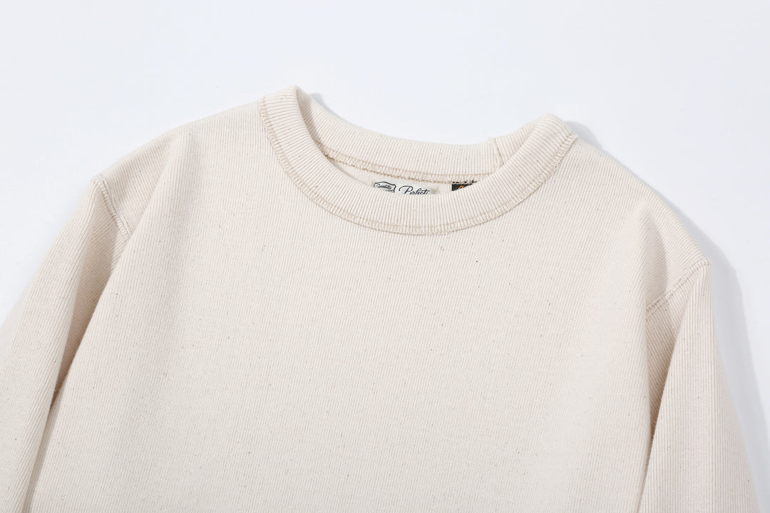 Freewheelers 2525001 Heavyweight Rib-Knit Long Sleeve T-Shirt – Crew Neck