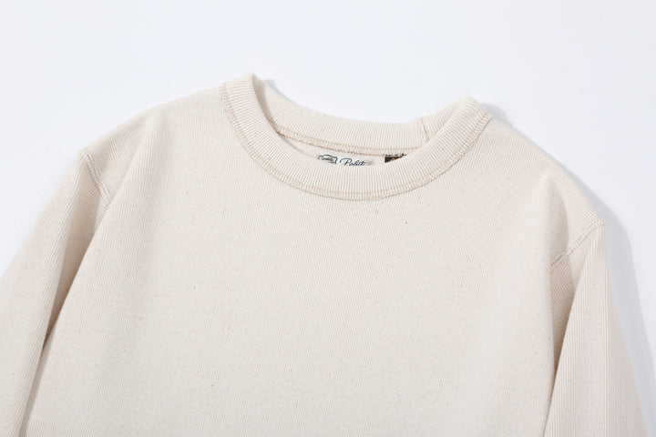 Freewheelers 2525001 Heavyweight Rib-Knit Long Sleeve T-Shirt – Crew Neck