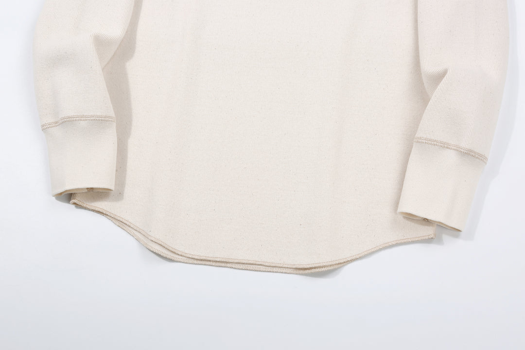 Freewheelers 2525001 Heavyweight Rib-Knit Long Sleeve T-Shirt – Crew Neck