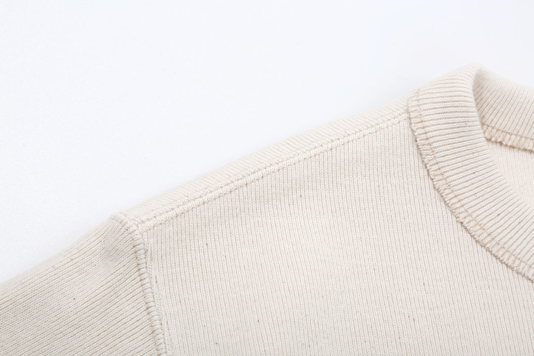 Freewheelers 2525001 Heavyweight Rib-Knit Long Sleeve T-Shirt – Crew Neck