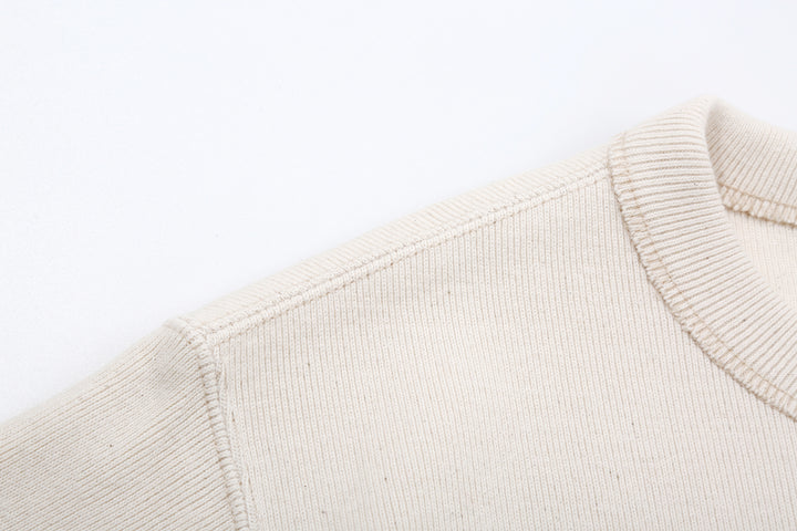 Freewheelers 2525001 Heavyweight Rib-Knit Long Sleeve T-Shirt – Crew Neck