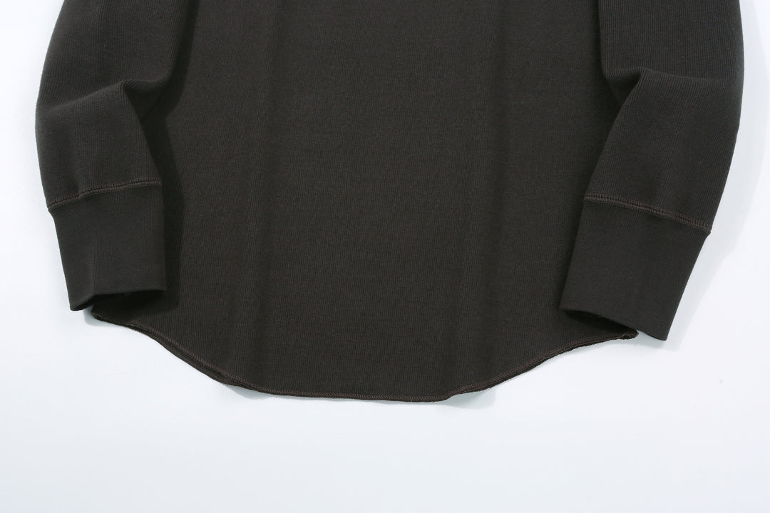 Freewheelers 2525001 Heavyweight Rib-Knit Long Sleeve T-Shirt – Crew Neck