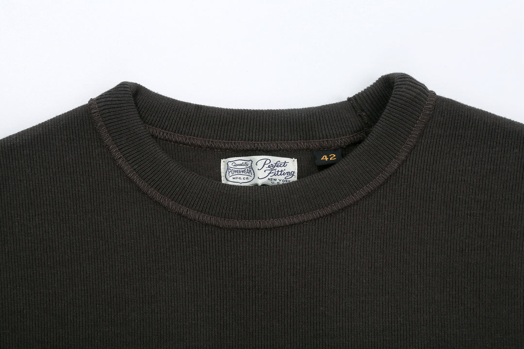 Freewheelers 2525001 Heavyweight Rib-Knit Long Sleeve T-Shirt – Crew Neck