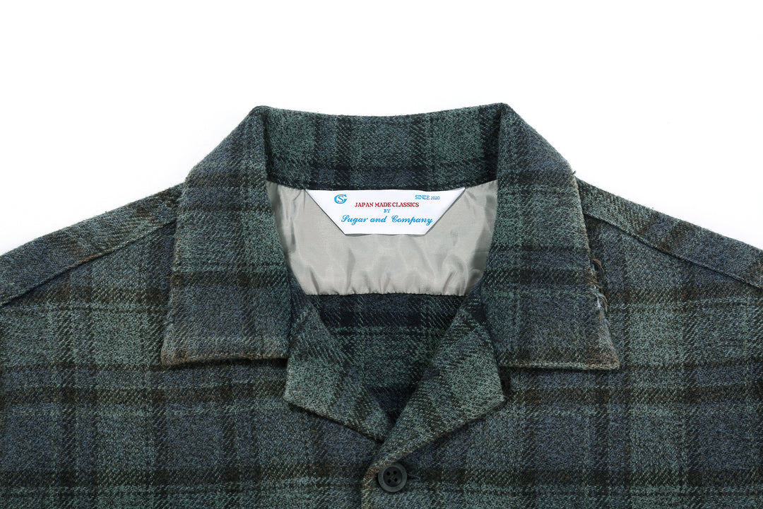 Sugar & Co SGR-BTS01V box check shirt vintage wash front view label