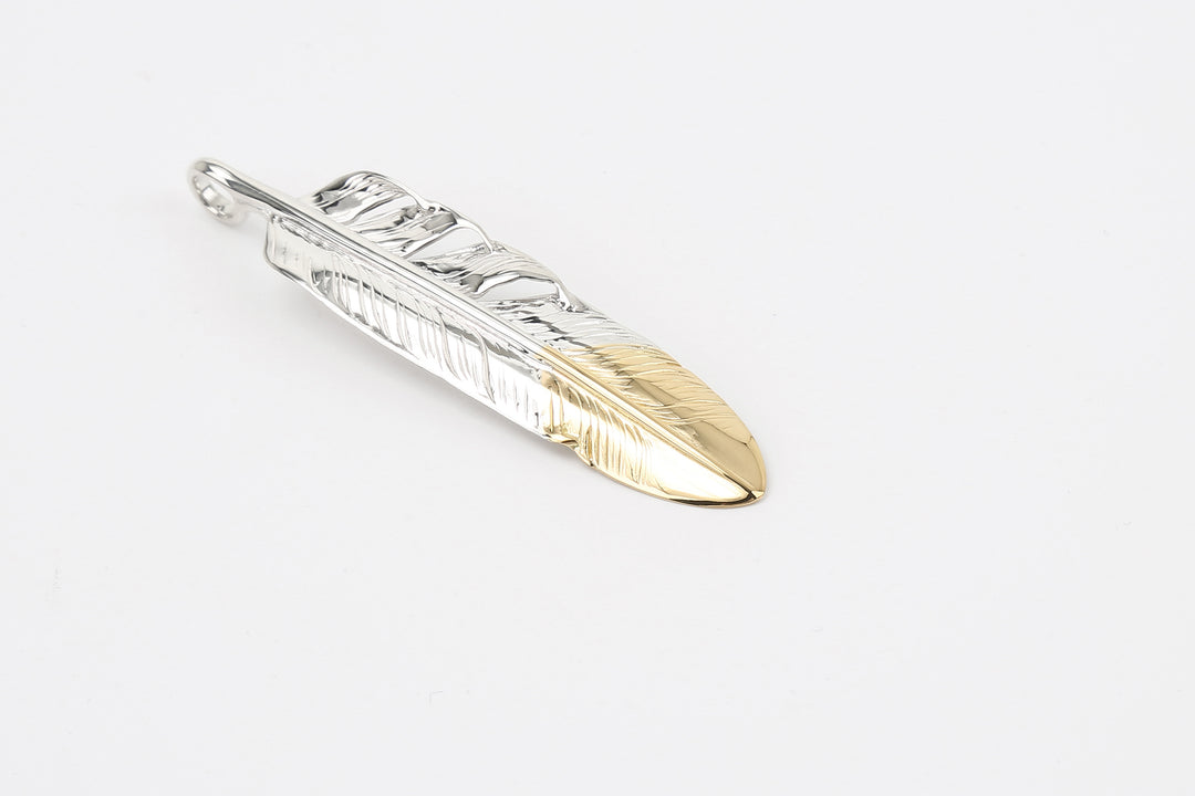 Moto Hideo Motoike FT-50 K18 Gold-Tipped Kazekiri Flight Feather Large_4