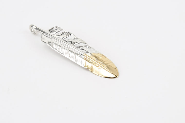 Moto Hideo Motoike FT-50 K18 Gold-Tipped Kazekiri Flight Feather Large_4