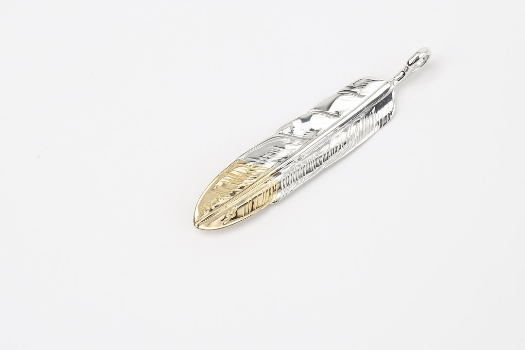 Moto Hideo Motoike FT-50 K18 Gold-Tipped Kazekiri Flight Feather Large_back side detail