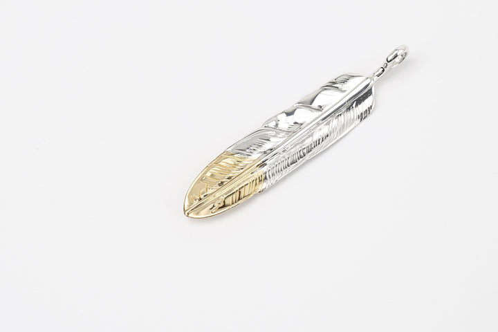 Moto Hideo Motoike FT-50 K18 Gold-Tipped Kazekiri Flight Feather Large_back side detail