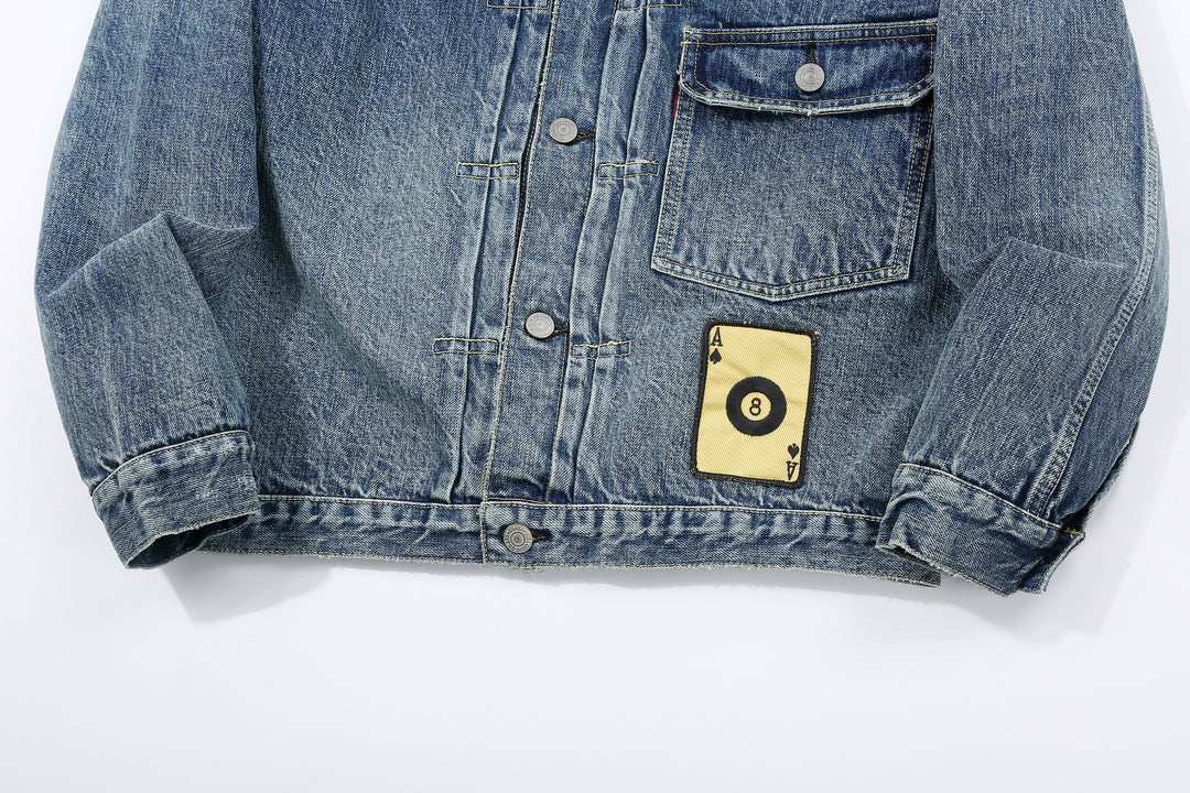 Fullcount 2107HA Dartford Type 1 Denim Jacket - Embroidered Patches