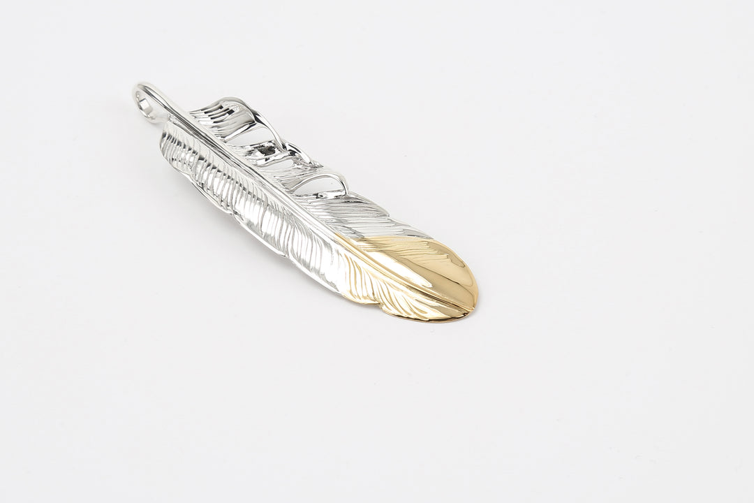 Moto Hideo Motoike FT-01-L K18 Gold-Tipped Feather – Large detail K18 gold tip