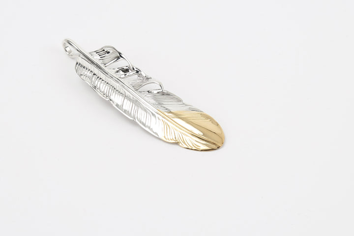 Moto Hideo Motoike FT-01-L K18 Gold-Tipped Feather – Large detail K18 gold tip