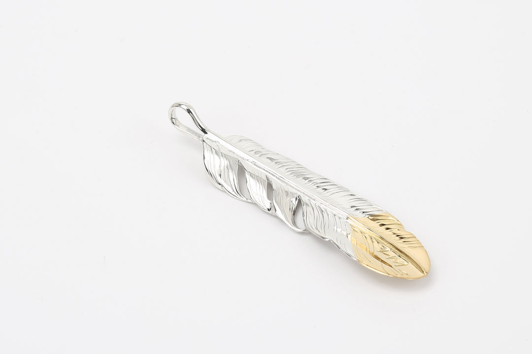 Moto Hideo Motoike FT-01-L K18 Gold-Tipped Feather – Large detail back