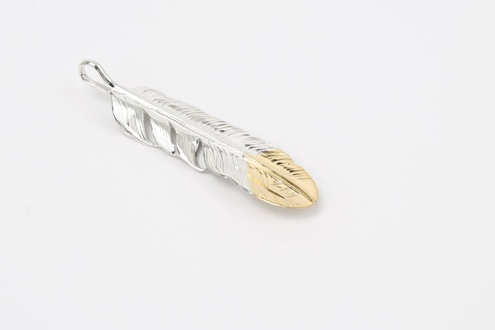 Moto Hideo Motoike FT-01-L K18 Gold-Tipped Feather – Large K18 gold tip back 