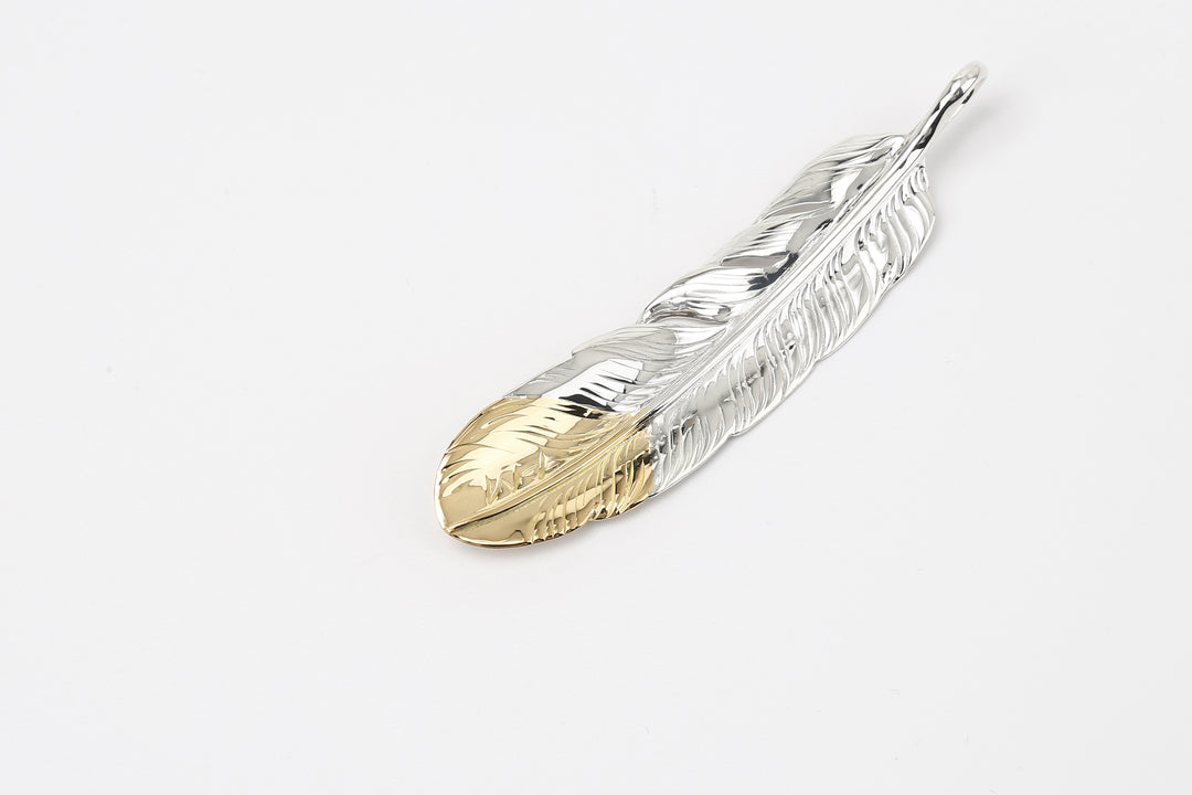 Moto Hideo Motoike FT-01-L K18 Gold-Tipped Feather – Large detail K18 gold