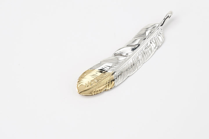 Moto Hideo Motoike FT-01-L K18 Gold-Tipped Feather – Large detail K18 gold