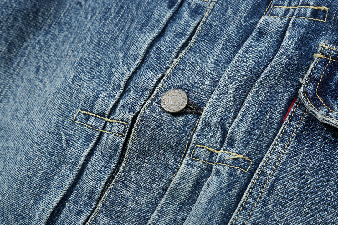 Fullcount 2107HA Dartford type 1 selvedge denim jacket embroidered patch Japan button