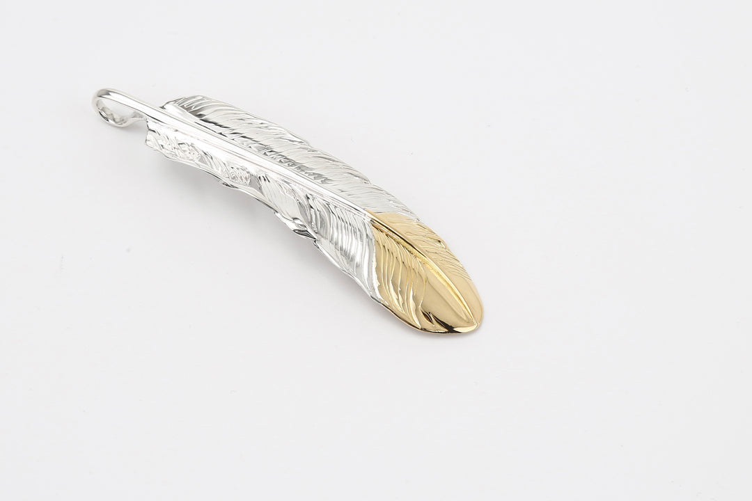 Moto Hideo Motoike FT-01-R K18 Gold-Tipped Feather – Large detail K18 tip