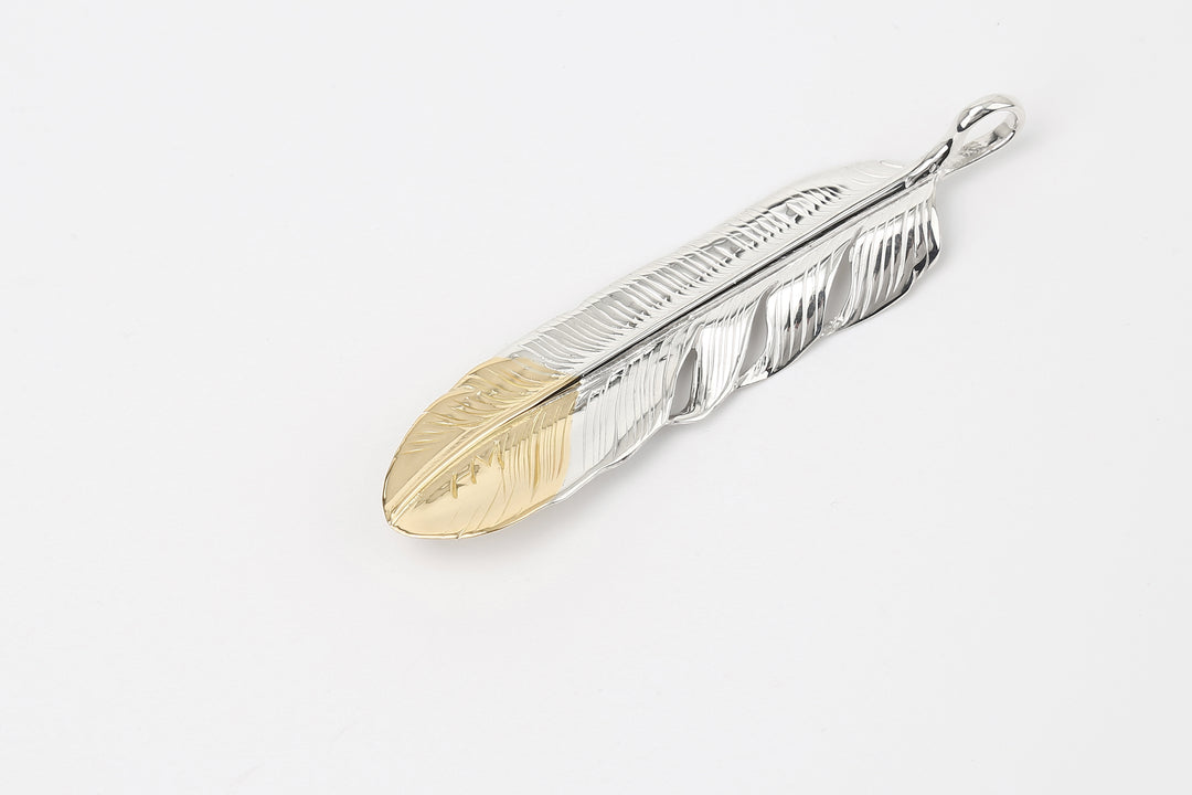 Moto Hideo Motoike FT-01-R K18 Gold-Tipped Feather – Large back detail K18