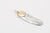 Moto Hideo Motoike FT-02-L Silver Feather with K18 Gold Heart Top - Large heart feather detail
