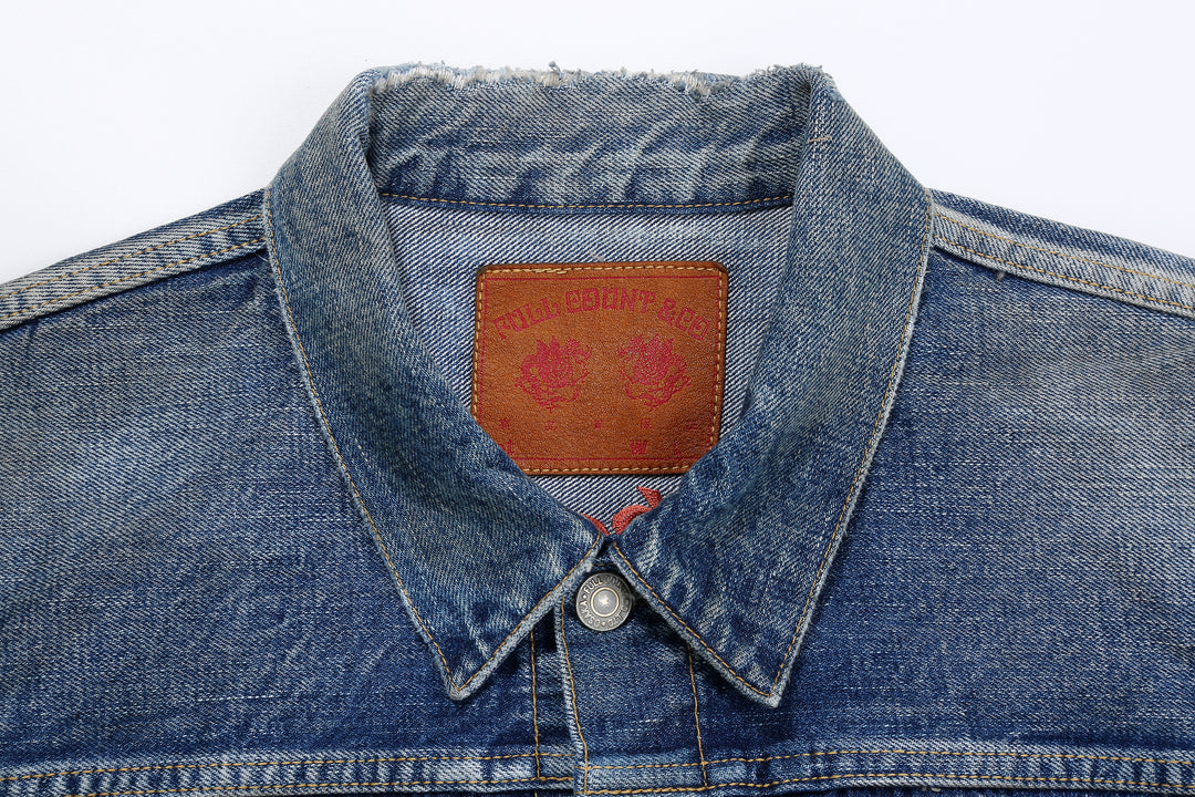 Fullcount 2107E More Than Real type 1 selvedge denim jacket souvenir embroidery Japan