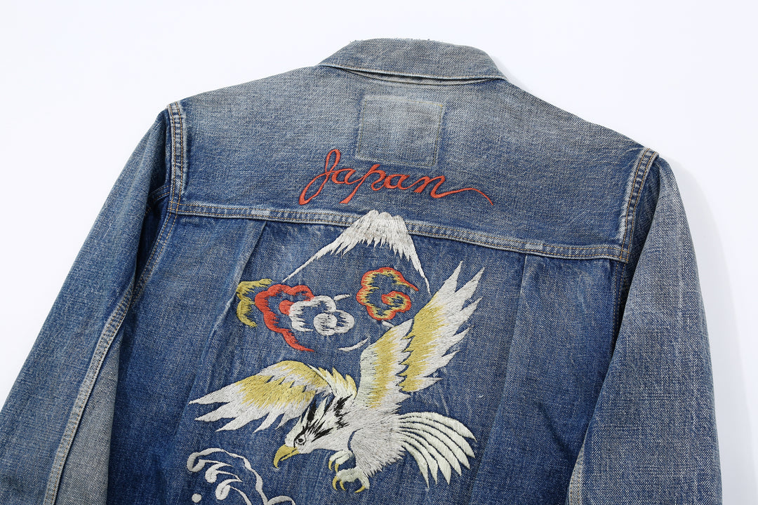Fullcount 2016-2107E More Than Real Type 1 Denim Jacket - Souvenir Embroidery