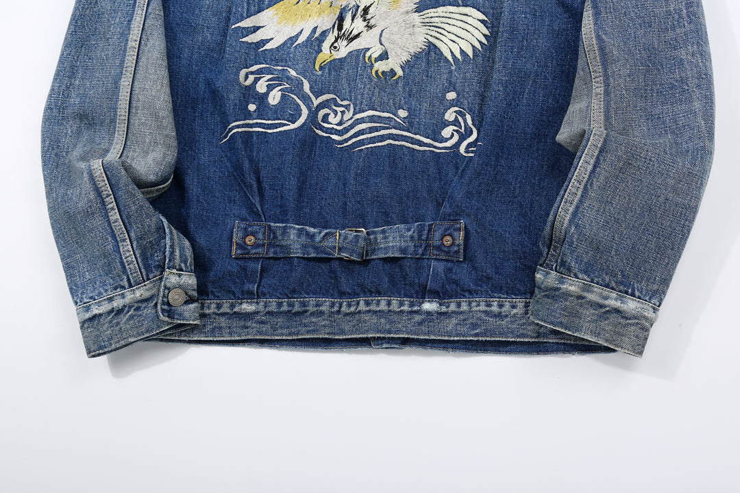 Fullcount 2016-2107E More Than Real Type 1 Denim Jacket - Souvenir Embroidery