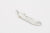 Moto Hideo Motoike FT-02-R Silver Feather with K18 Gold Heart Top - Large detail back side