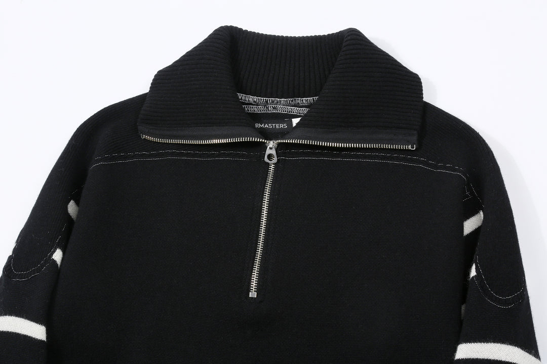 attractions wearmasters lot 582 turtle neck half zip wool sweater