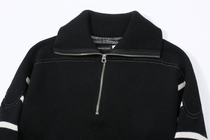 attractions wearmasters lot 582 turtle neck half zip wool sweater
