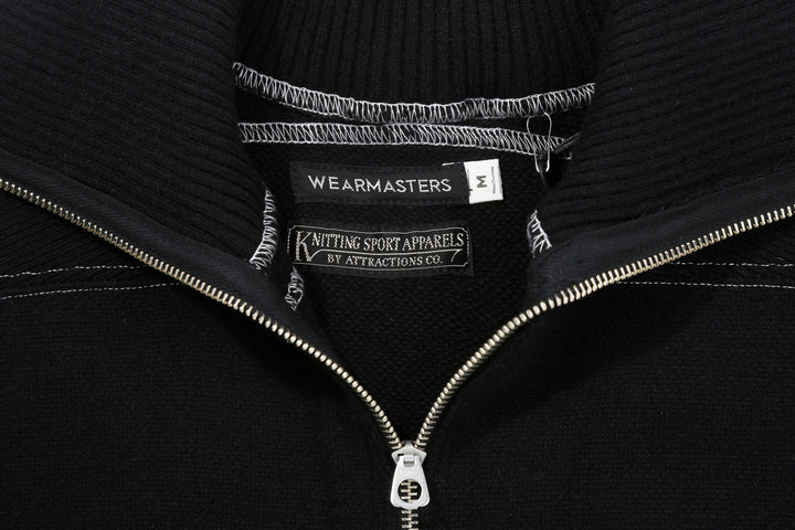 attractions wearmasters lot 582 turtle neck half zip wool sweater
