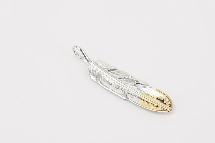 Moto Hideo Motoike FT-05-R K18 Gold-Tipped Feather – Medium Made in Japan k18 gold tip back detail