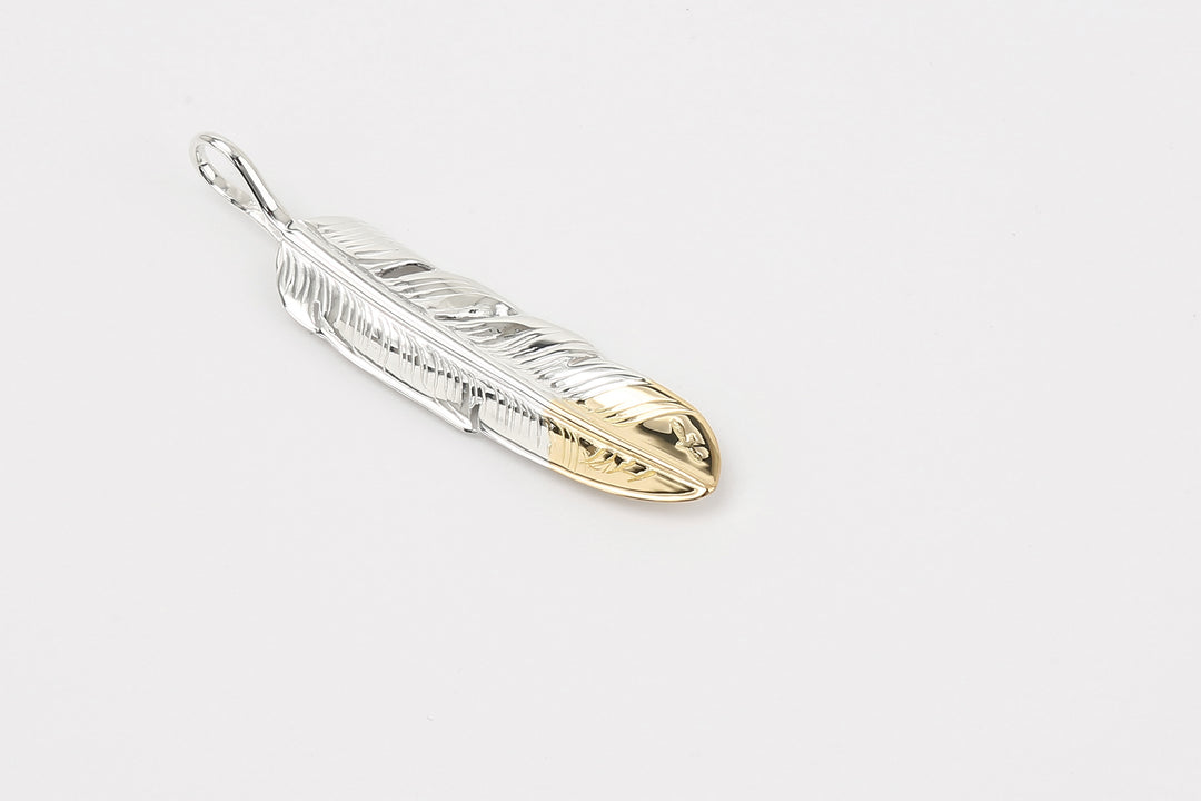 Moto Hideo Motoike FT-05-R K18 Gold-Tipped Feather – Medium Made in Japan k18 gold tip back side